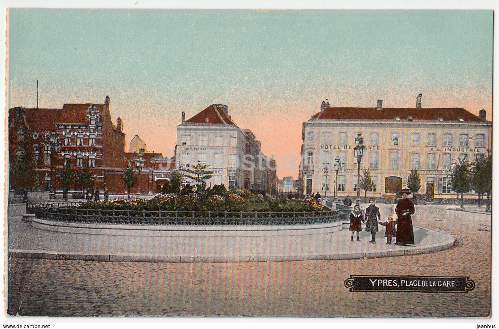 Ypres - Ieper - Place De La Gare - Square - Old Postcard - Belgium - Unused - Ieper