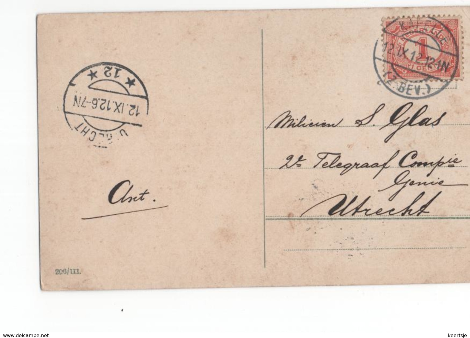 Kapelle Langebalk (Z. Bev.) - 1912 - Postal History