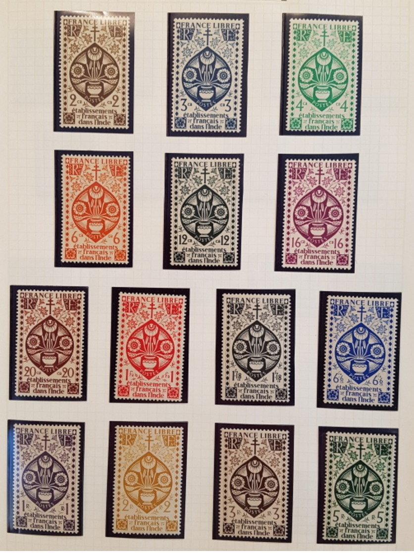 Inde - Etablissements Français : 14 Timbres - Zegels - Stamps D'avant (before) 1980 - Autres & Non Classés