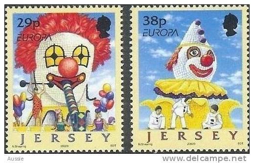 Cept 2002 Jersey Yvertn° 1019-20 *** MNH Cote 3,50 Euro Le Cirque Circus - Jersey