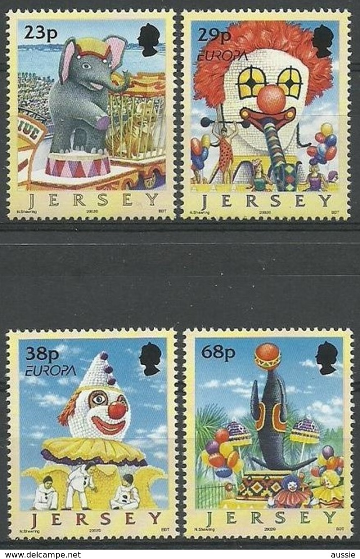 Cept 2002 Jersey Yvertn° 1017-20 *** MNH Cote 9,00 Euro Le Cirque Circus - Jersey