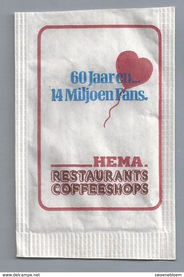 Suikerzakje.- HEMA RESTAURANTS COFFEESHOPS. 60 Jaar En 40 Miljoen Fans. Suiker Sucre Zucchero Zucker Sugar - Suiker