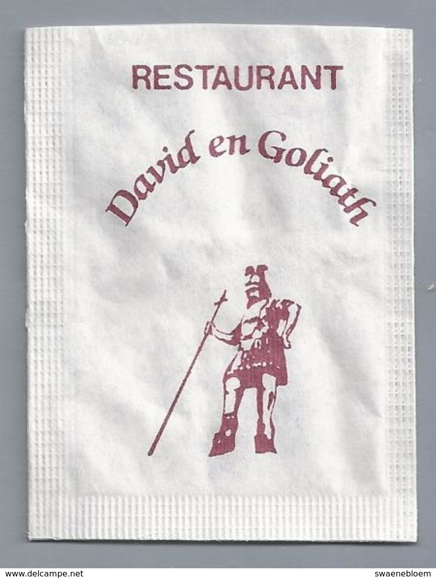 Suikerzakje.- AMSTERDAM. RESTAURANT DAVID EN GOLIATH. KALVERSTRAAT 92. Suiker Sucre Zucchero Zucker Sugar - Suiker