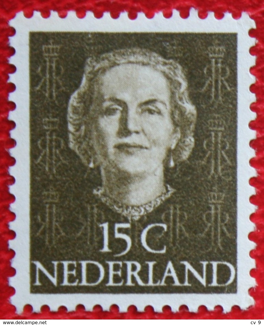 15 Ct Koningin Juliana EN FACE NVPH 523 (Mi 530) 1949-1951 1950 MH / Ongebruikt NEDERLAND / NIEDERLANDE - Nuovi