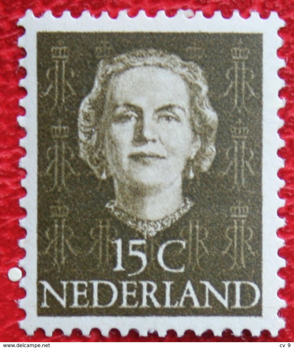 15 Ct Koningin Juliana EN FACE NVPH 523 (Mi 530) 1949-1951 1950 MH / Ongebruikt NEDERLAND / NIEDERLANDE - Ungebraucht