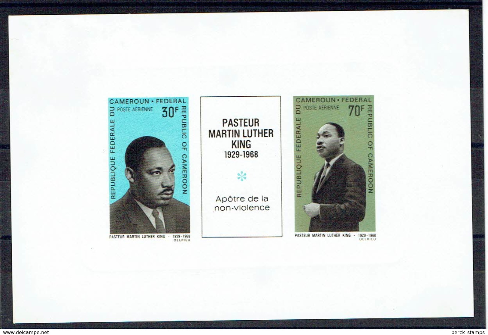 CAMEROUN - N°PA122/PA126 - Epreuve Papier épais - Martin Luther King - Apôtre De La Paix - Non Violence - Martin Luther King