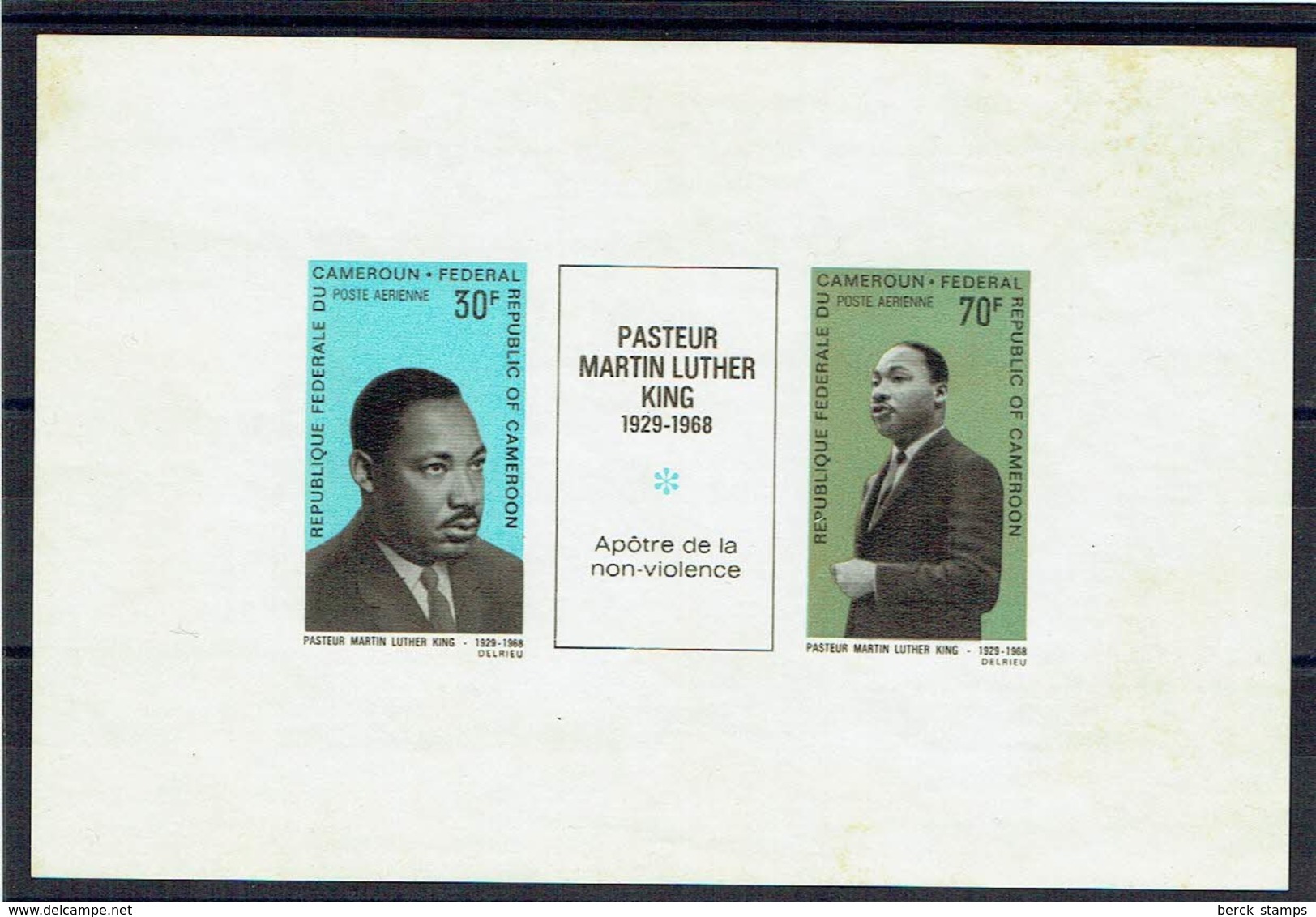 CAMEROUN - N°PA122/PA126 - Epreuve Papier Gommé - Martin Luther King - Apôtre De La Paix - Non Violence - Martin Luther King