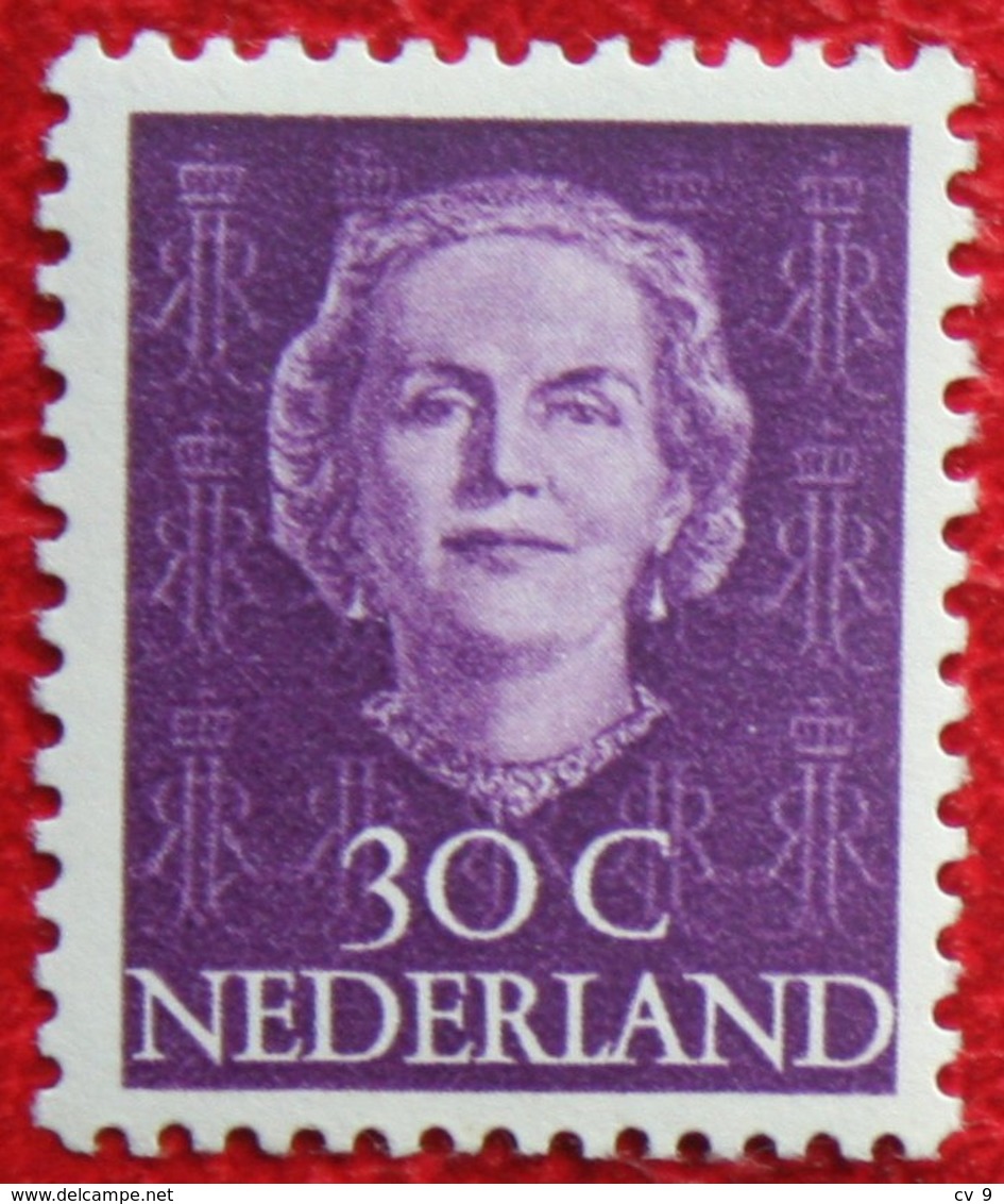 30 Ct Koningin Juliana EN FACE NVPH 526 (Mi 533) 1949-1951 1950 MH / Ongebruikt NEDERLAND / NIEDERLANDE - Ongebruikt