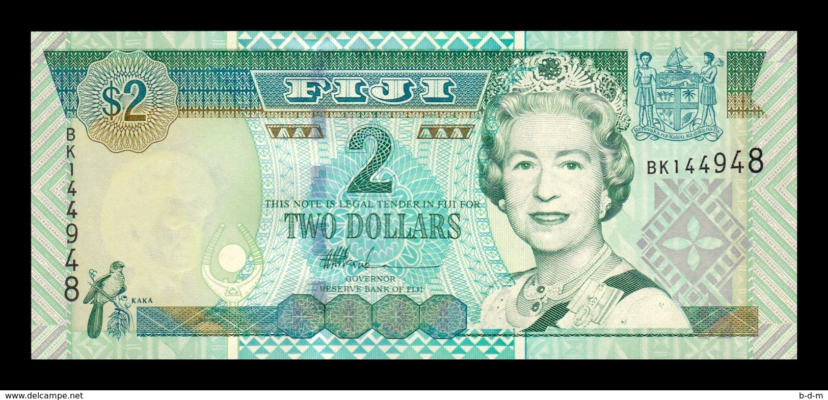 Fiji 2 Dollars Elizabeth II 2002 Pick 104 SC UNC - Fiji