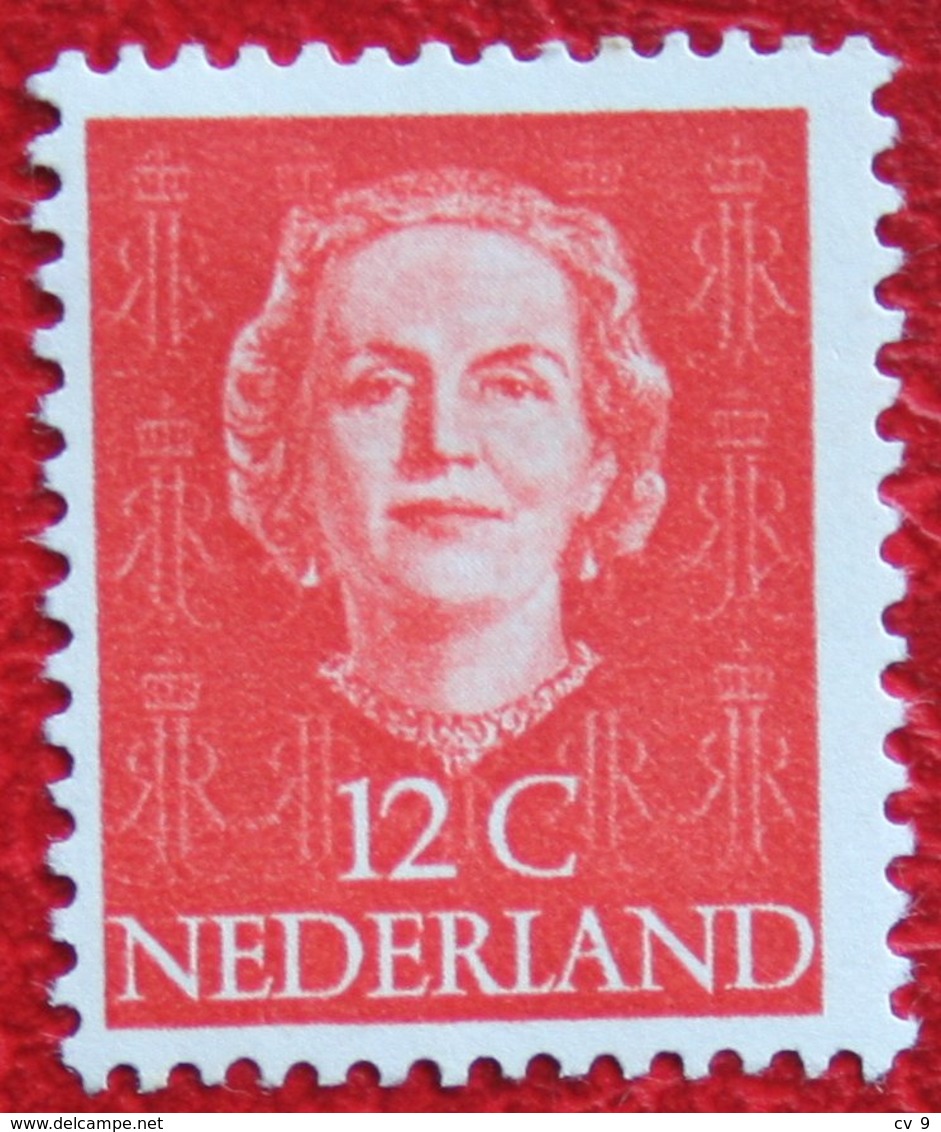 12 Ct Koningin Juliana EN FACE NVPH 522 (Mi 529) 1949-1951 1950 MH / Ongebruikt NEDERLAND / NIEDERLANDE - Ungebraucht