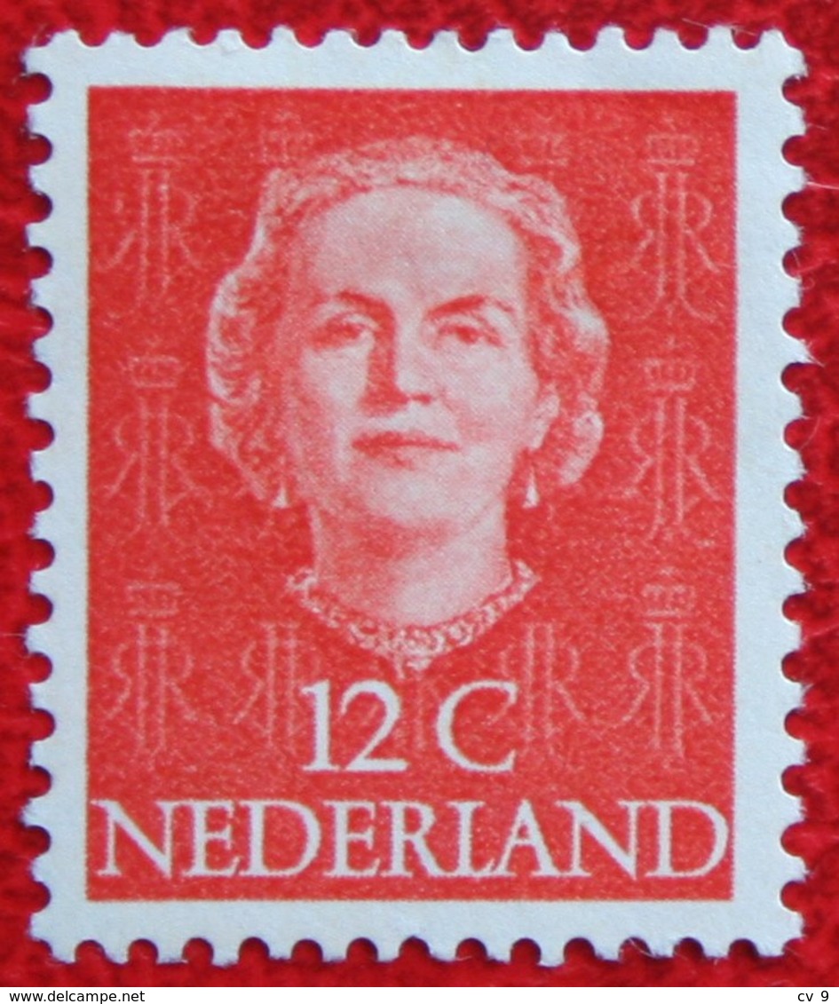 12 Ct Koningin Juliana EN FACE NVPH 522 (Mi 529) 1949-1951 1950 MH / Ongebruikt NEDERLAND / NIEDERLANDE - Ungebraucht
