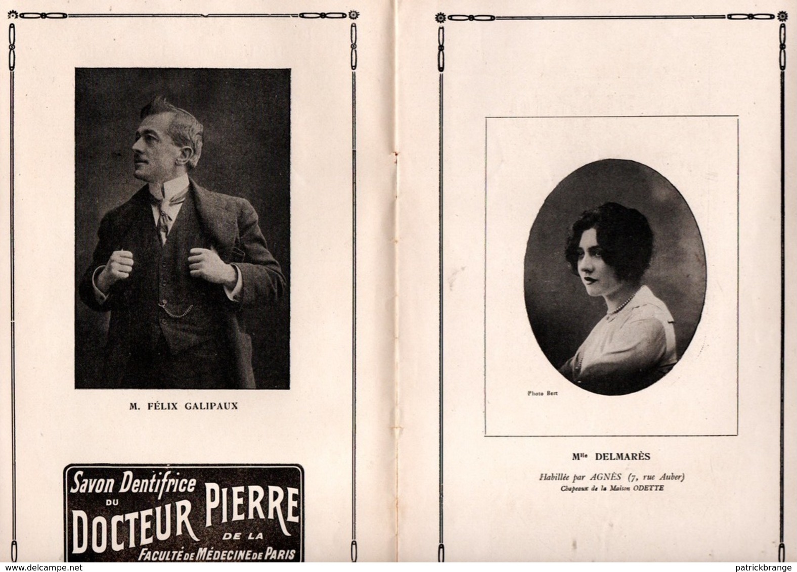 PROGRAMME. THÉÂTRE DE LA GAÎTÉ . " CORALIE & Cie " . F. GALIPAUX, DELMARÈS, M. YRVEN, R. MAUREL - Réf. N° 81P - - Programme