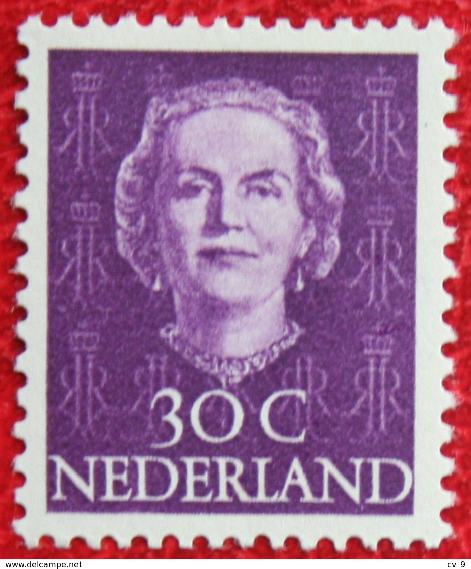 30 Ct Koningin Juliana EN FACE NVPH 526 (Mi 533) 1949-1951 1950 MH / Ongebruikt NEDERLAND / NIEDERLANDE - Ungebraucht