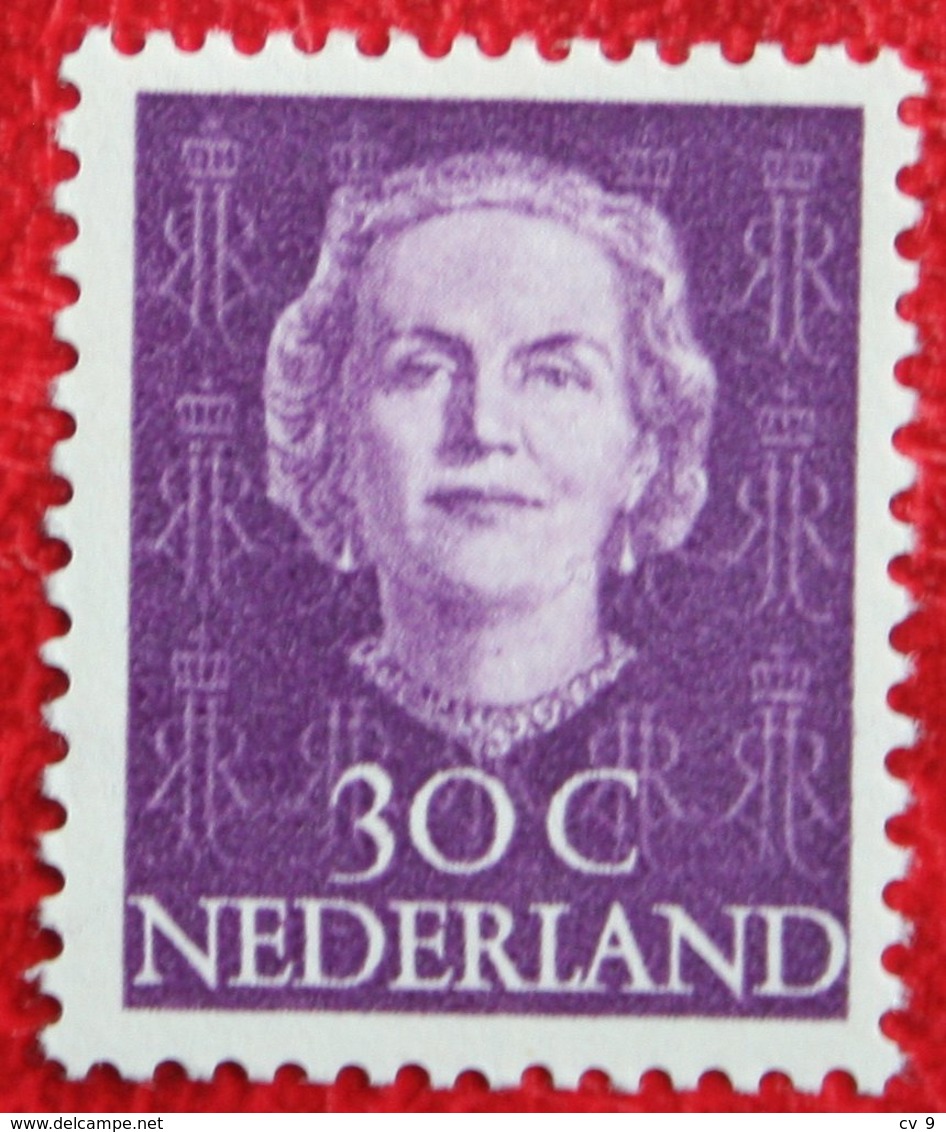 30 Ct Koningin Juliana EN FACE NVPH 526 (Mi 533) 1949-1951 1950 MH / Ongebruikt NEDERLAND / NIEDERLANDE - Ungebraucht
