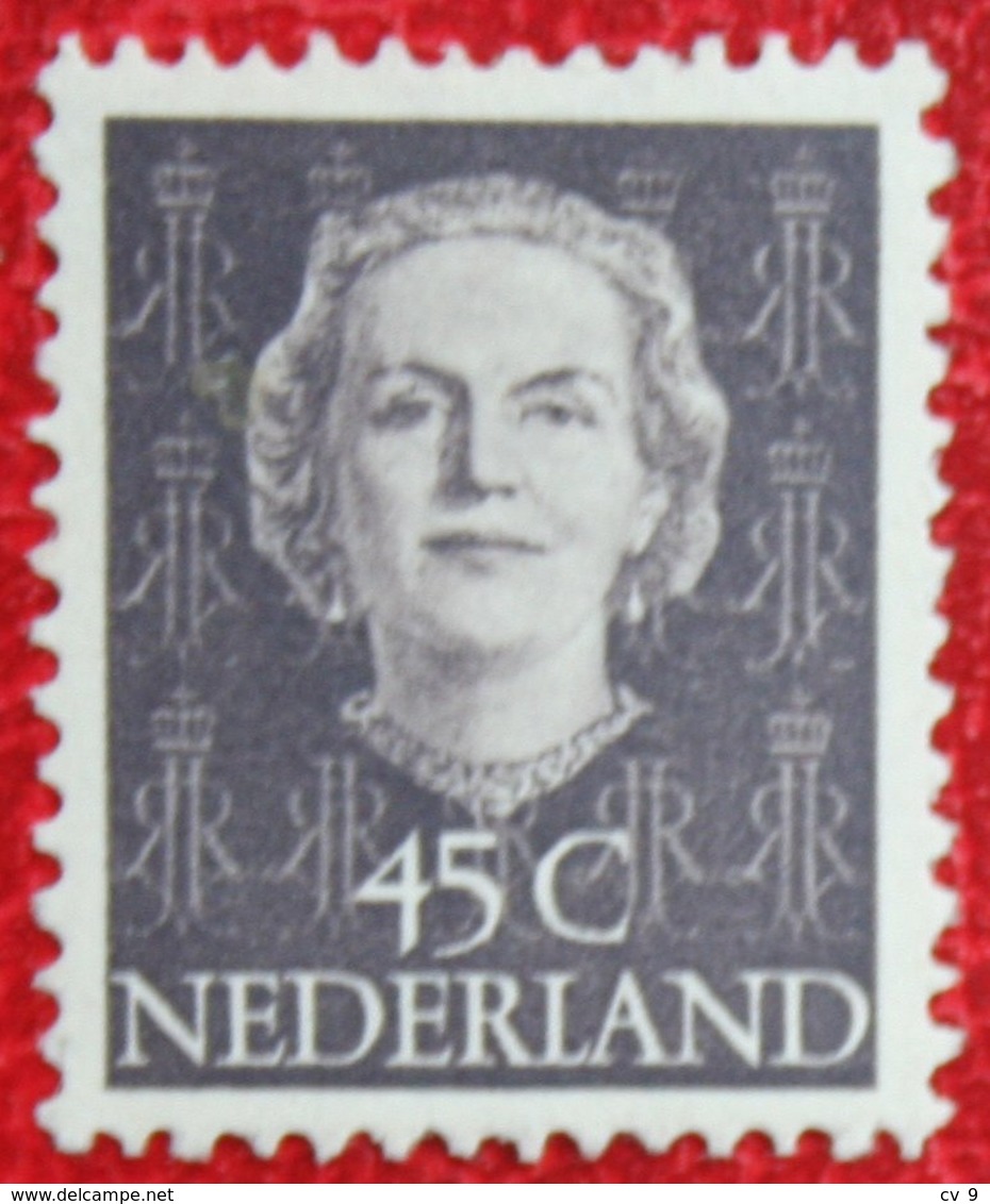 45 Ct Koningin Juliana EN FACE NVPH 530 (Mi 537) 1949 1950 1951 MH / Ongebruikt NEDERLAND / NIEDERLANDE - Ungebraucht