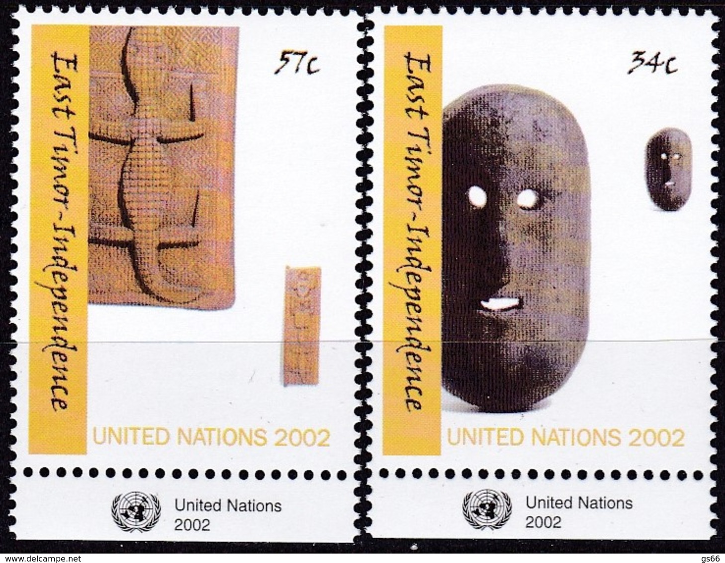 UNO-New York, 2002, 894/95, Unabhängigkeit Osttimors. MNH ** - Ungebraucht