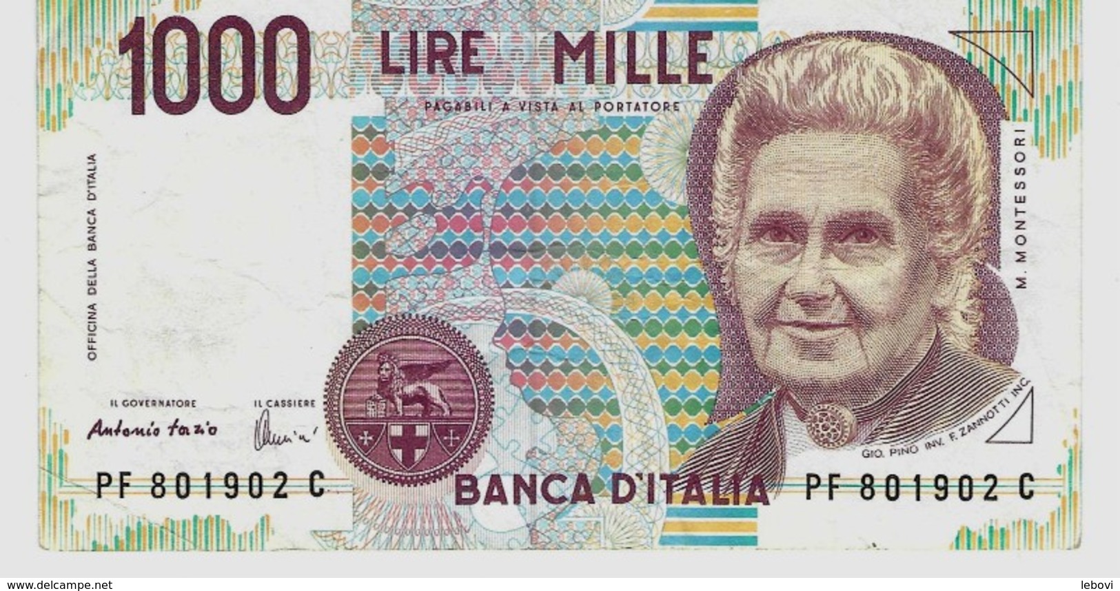 ITALIE –1000 Lires (M. MONTESSORI) - 1000 Lire