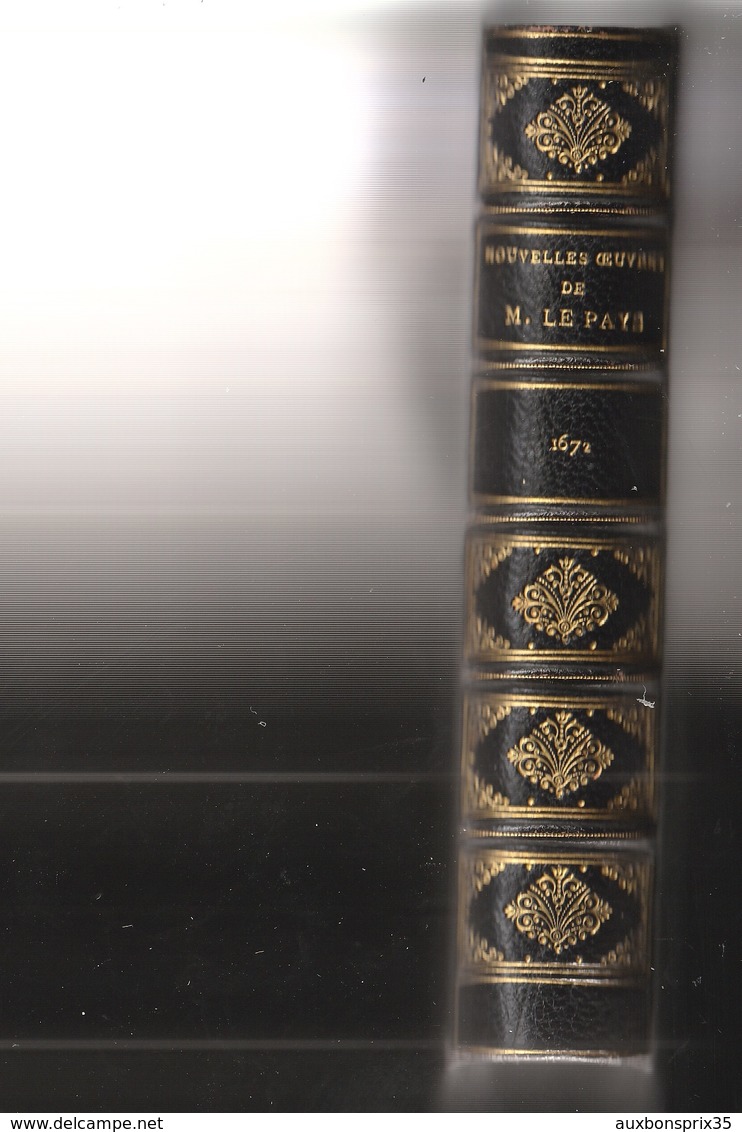 "LES NOUVELLES OEUVRES"  - RENE LE PAYS - POETE FRANCAIS ORIGINAIRE DE FOUGERES 35 - LIVRE DE 1672 - Antes De 18avo Siglo