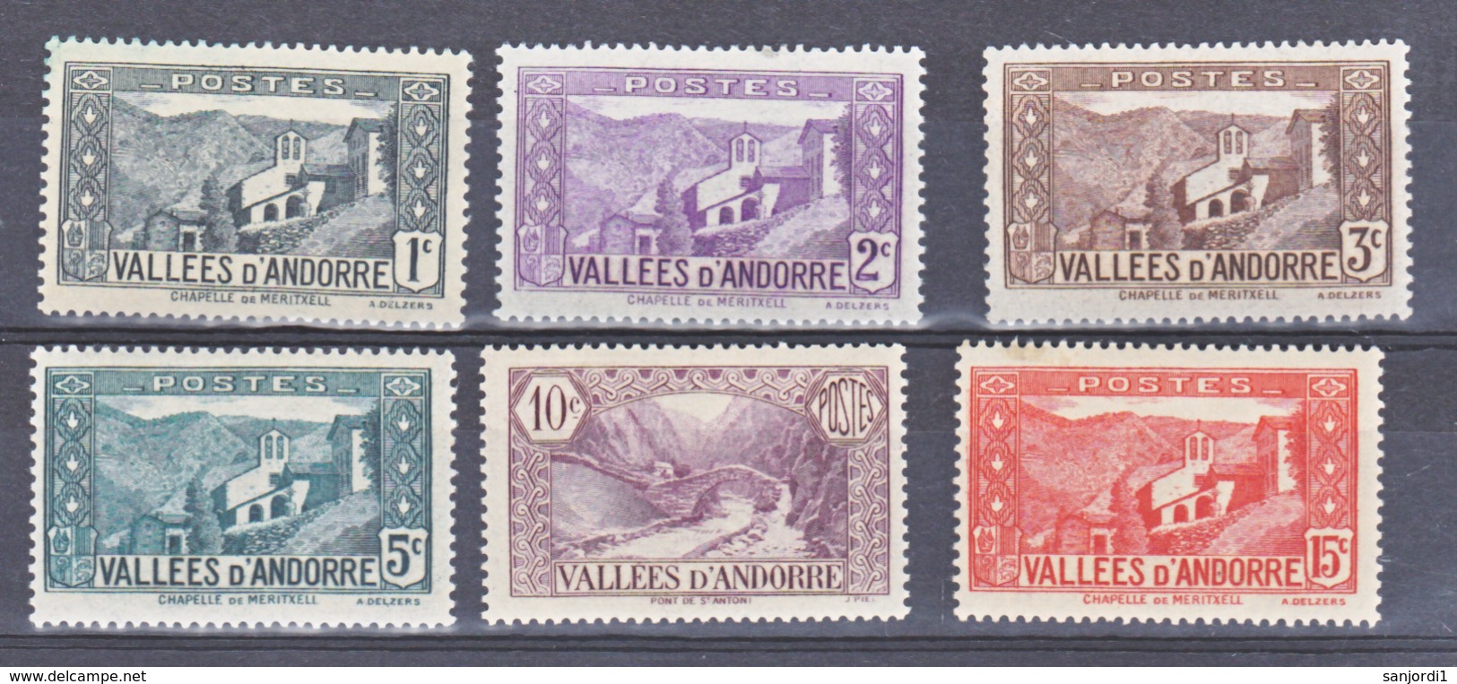 Andorre  24/29 Paysages Neuf * * TB Aspect MNH Sin Charmela Cote 13 - Unused Stamps