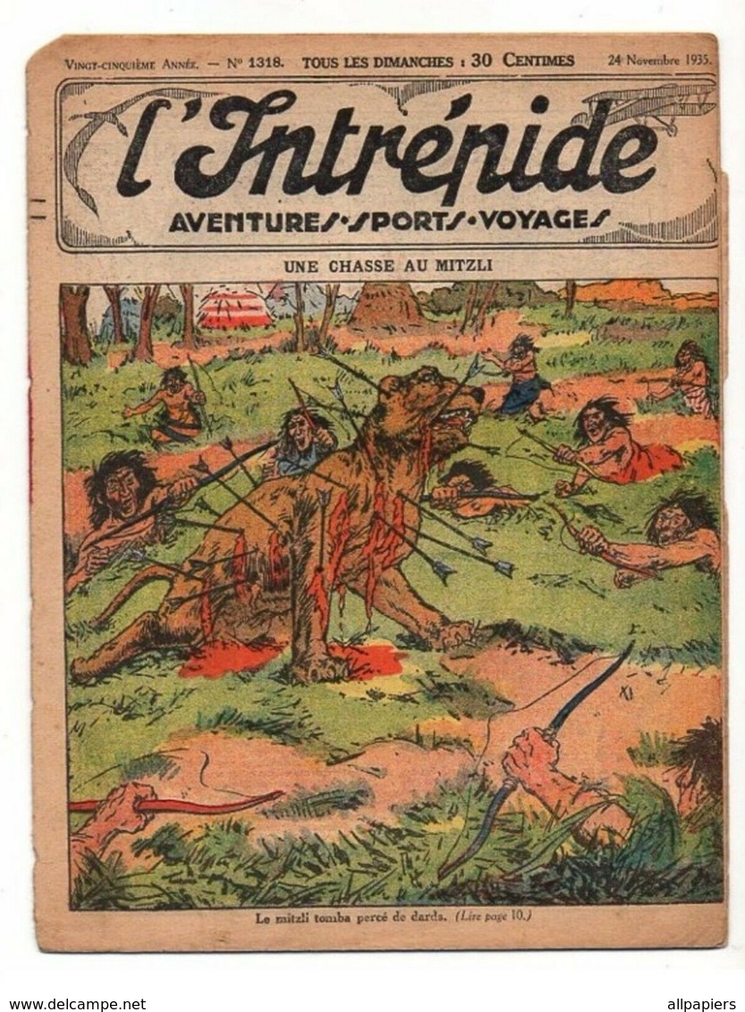 L'intrépide N°1318 Une Chasse Au Mitzli - Big Ben L'éléphant Siamois De 1935 - L'Intrépide