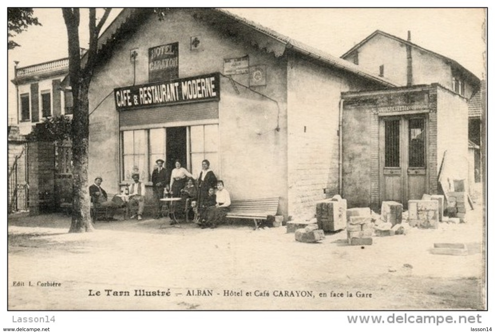 81 Alban - Hôtel Et Café Carayon, Face à La Gare - Restaurant - Animée - Alban