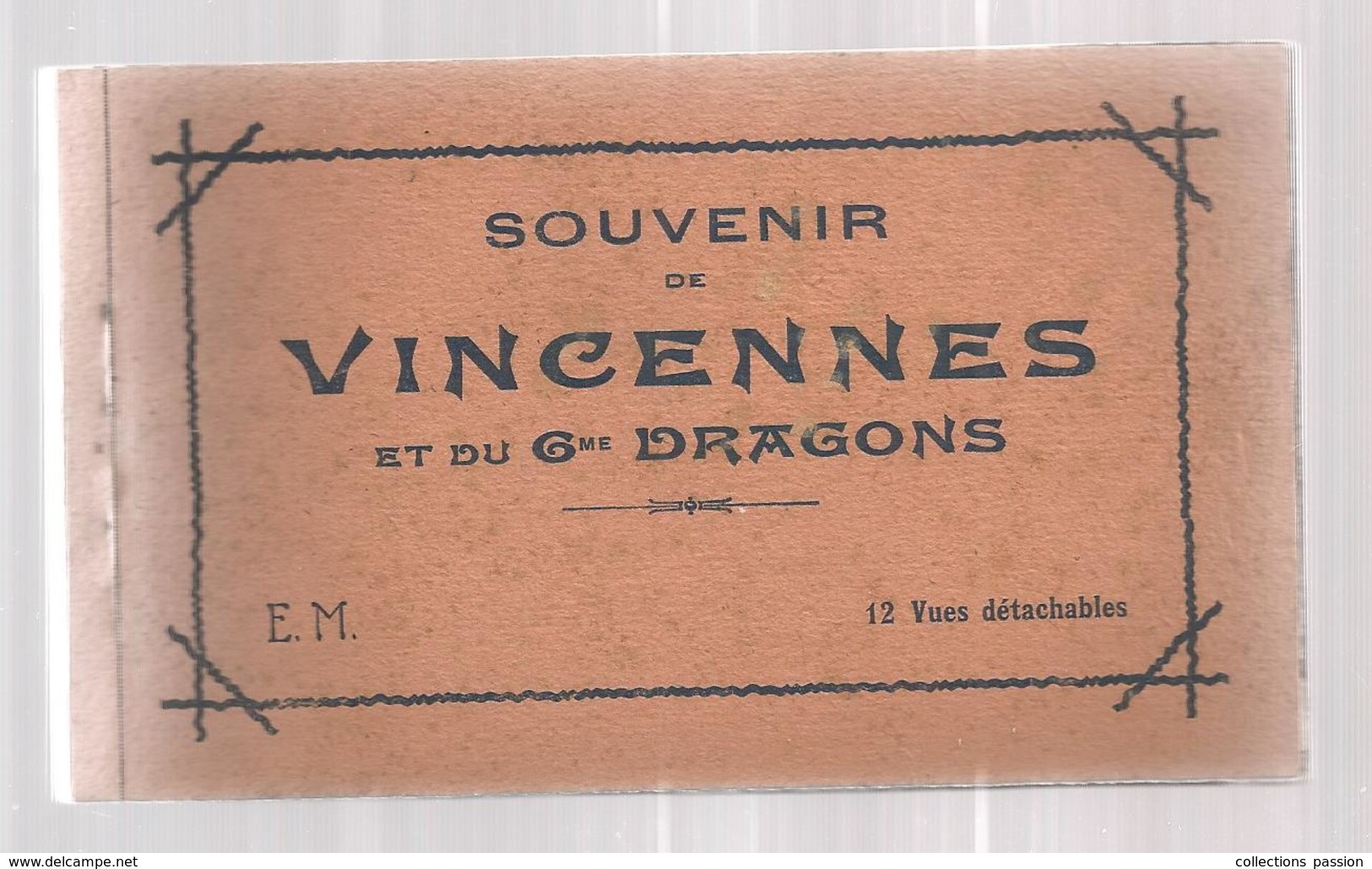 Cp , Militaria , Caserne  ,6 E Dragons Et VINCENNES , ALBUM SOUVENIR DE 12 CARTES POSTALES - Barracks