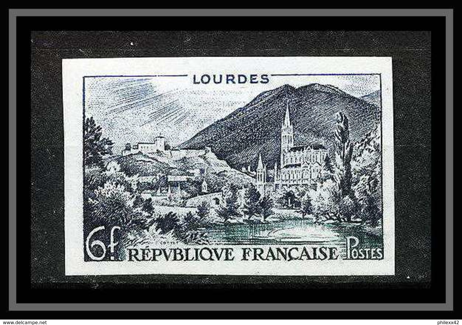 France N°976 Série Touristique Lourdes Non Dentelé ** MNH (Imperforate) - Non Classés