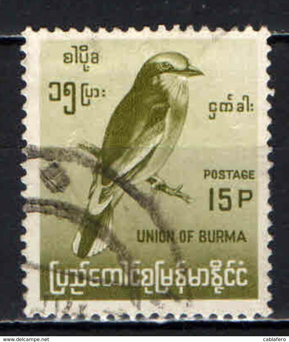 BIRMANIA - 1964 - UCCELLO - USATO - Myanmar (Burma 1948-...)