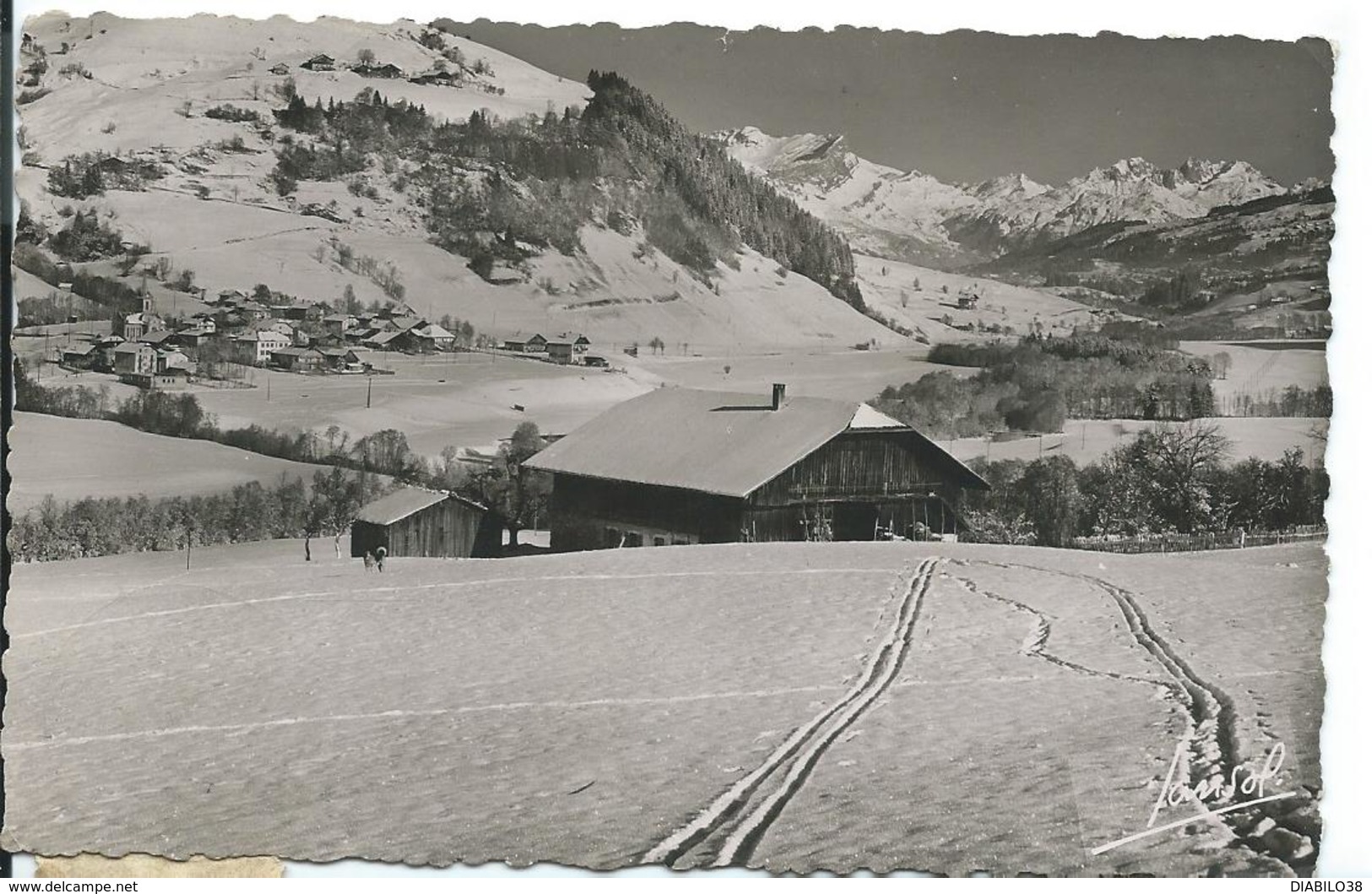 PRAZ-SUR-ARLY    (   HAUTE SAVOIE ) VUE GÉNÉRALE ET LES AIGUILLES DE WARENS - Sonstige & Ohne Zuordnung