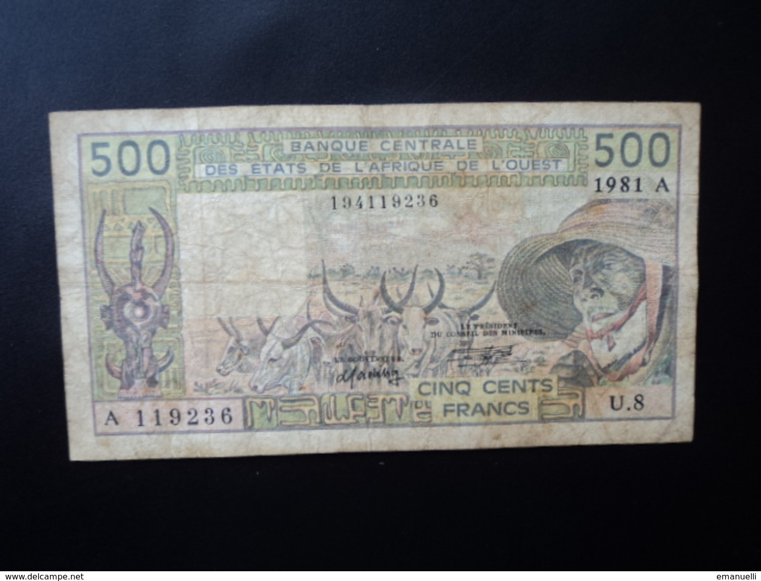 CÔTE D'IVOIRE : 500 FRANCS   1981   P 106Ac (F-CO)   TTB - Costa De Marfil