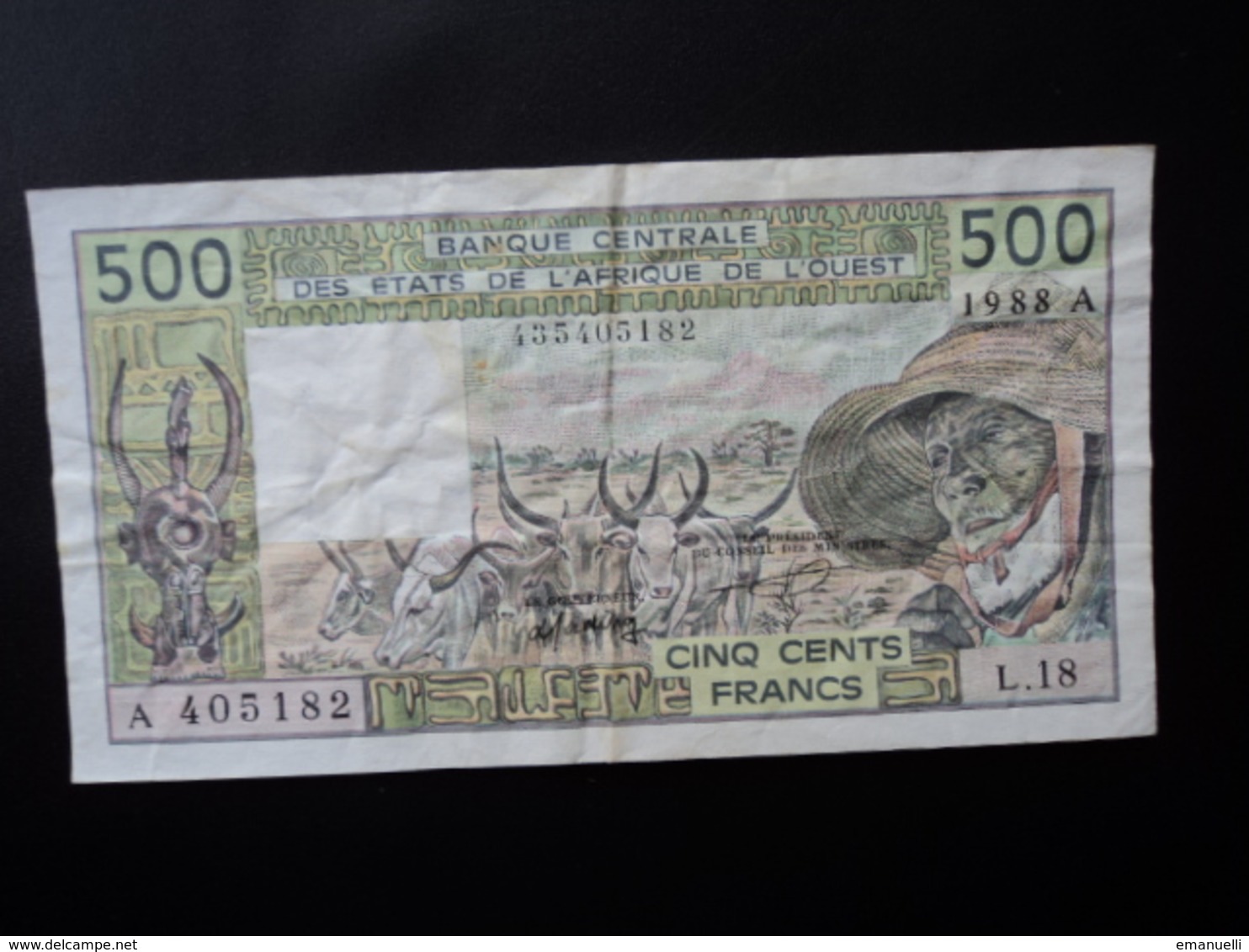 CÔTE D'IVOIRE : 500 FRANCS   1988   P 106Aa    Presque TTB+ * - Costa De Marfil