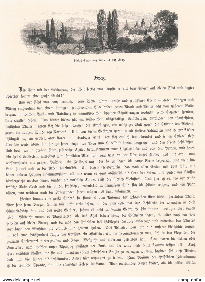 A102 368 Steiermark Graz Grätz Bruck An Der Mur 2 Artikel Mit Ca. 17 Bildern 1880 !! - Autres & Non Classés