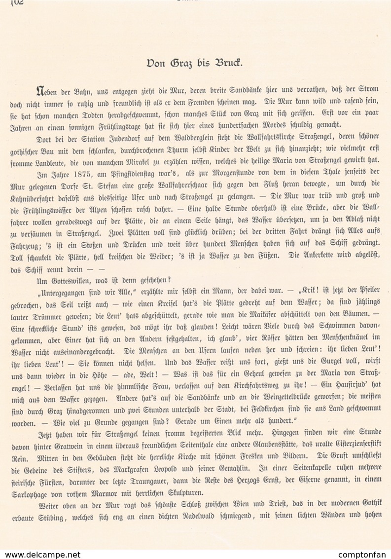 a102 368 Steiermark Graz Grätz Bruck an der Mur 2 Artikel mit ca. 17 Bildern 1880 !!