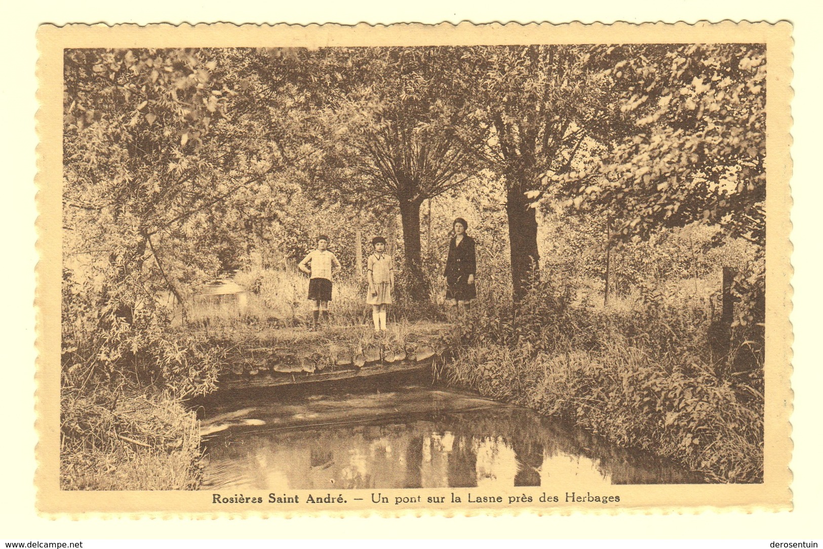 A1507	[Postkaart] Rosières Saint André. - Un Pont Sur La Lasne Près Des Herbages (Edition Belge) [brug Laan Rixensart] - Rixensart