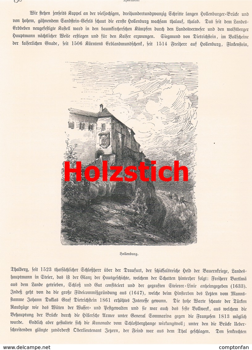 A102 374 Kärnten Rosental Rosegg 1 Artikel Mit Ca.3 Bildern 1880 !! - Autres & Non Classés