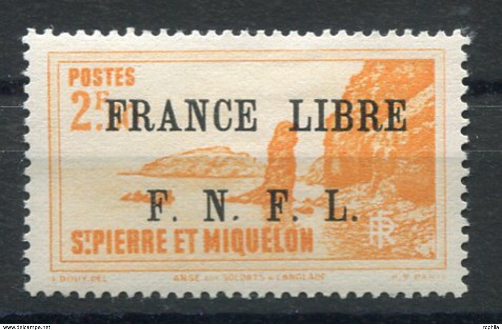 RC 15341 SAINT PIERRE ET MIQUELON SPM N° 270 SURCHARGE FRANCE LIBRE COTE 35€ NEUF * MH TB - Unused Stamps