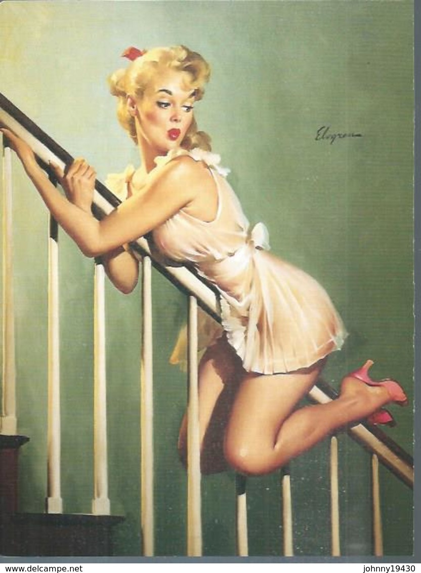 Format 16X22  - DESSIN: Gil ELVGREN ( PIN-UPS - EROTIQUE / NU / NUS / NUE / BAS - COLLANT  ) Genre ASLAN - Other & Unclassified