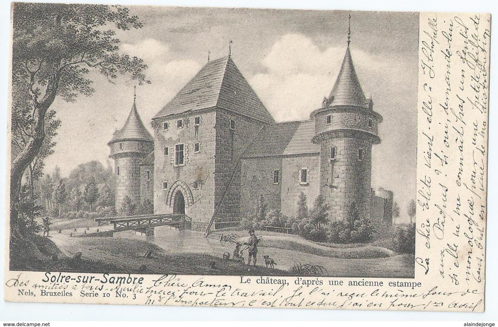 Solre-sur-Sambre - Le Château, D'après Une Ancienne Estampe - Nels Serie 10 No 3 - 1903 - Erquelinnes