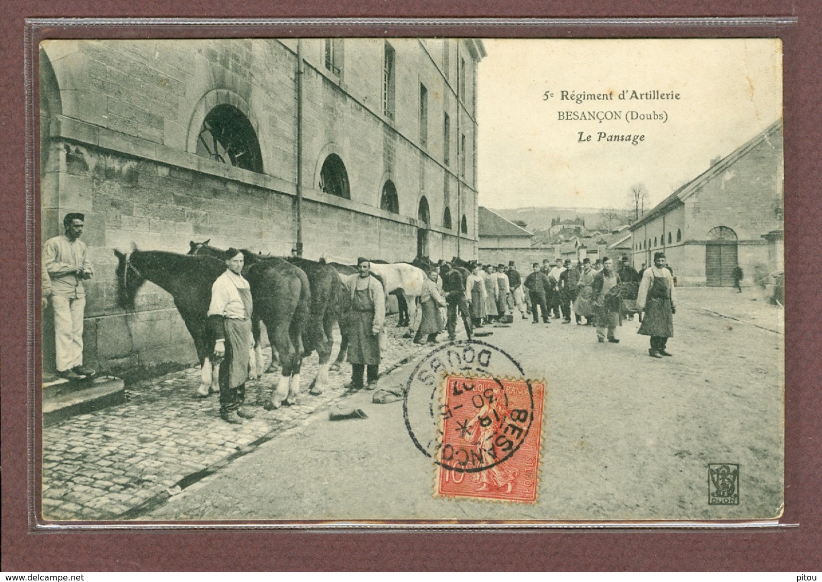 BESANCON (25) - 5e REGIMENT D'ARTILLERIE - LE PANSAGE DES CHEVAUX - Besancon