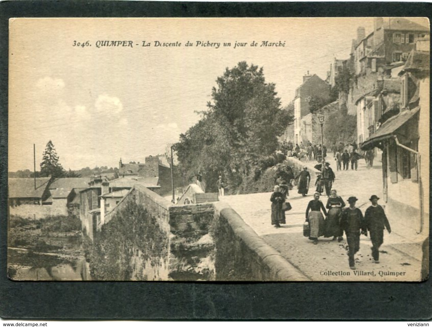 CPA - QUIMPER - La Descente De Pichery Un Jour De Marché, Animé - Quimper