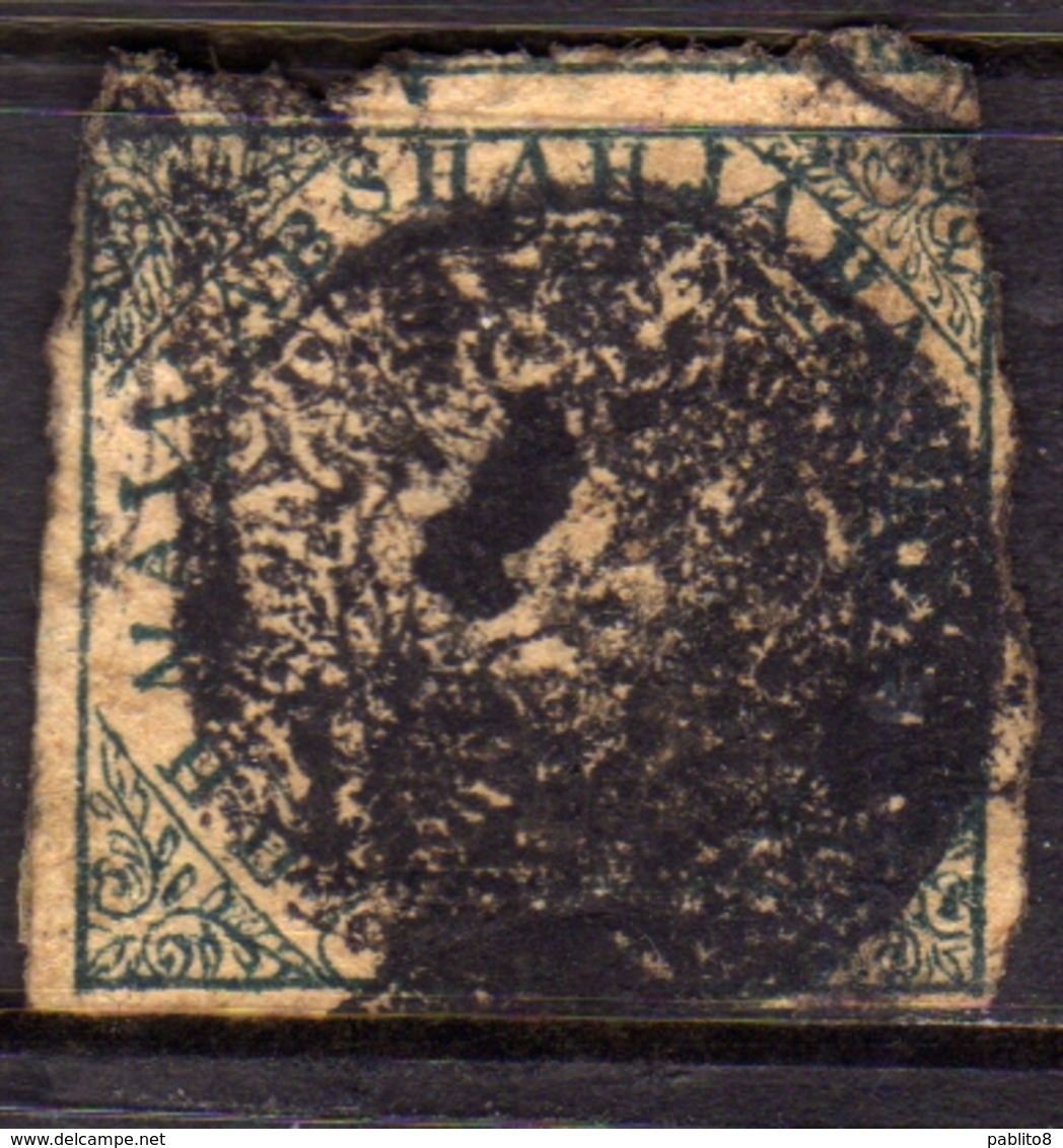 BHOPAL INDIA INDE 1876 1/4a BLACK USATO USED OBLITERE' - Bhopal