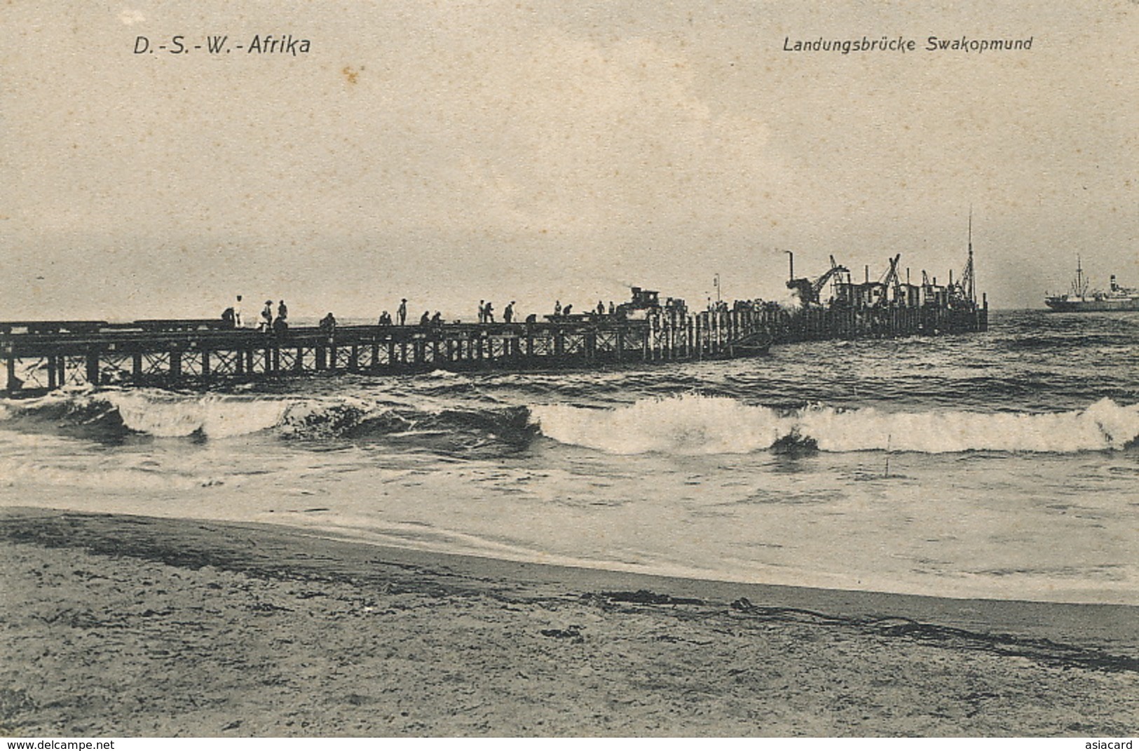 Swakopmund Landungsbrucke   Deutsch S.W. Afrika   Edit Hubrich - Namibië