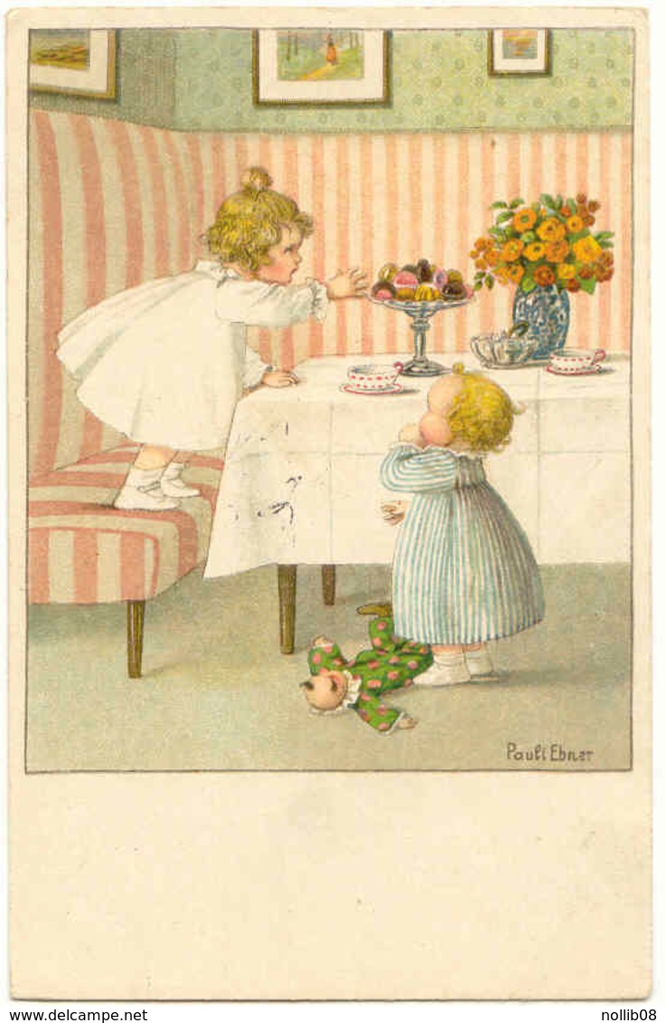 Pauli EBNER - Deux Enfants Devant Une Table - Ebner, Pauli