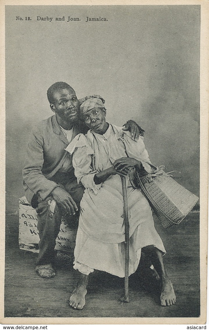 Darby And Joan Jamaica B.W.I.  Old Black Couple . Edit Duperly - Jamaïque