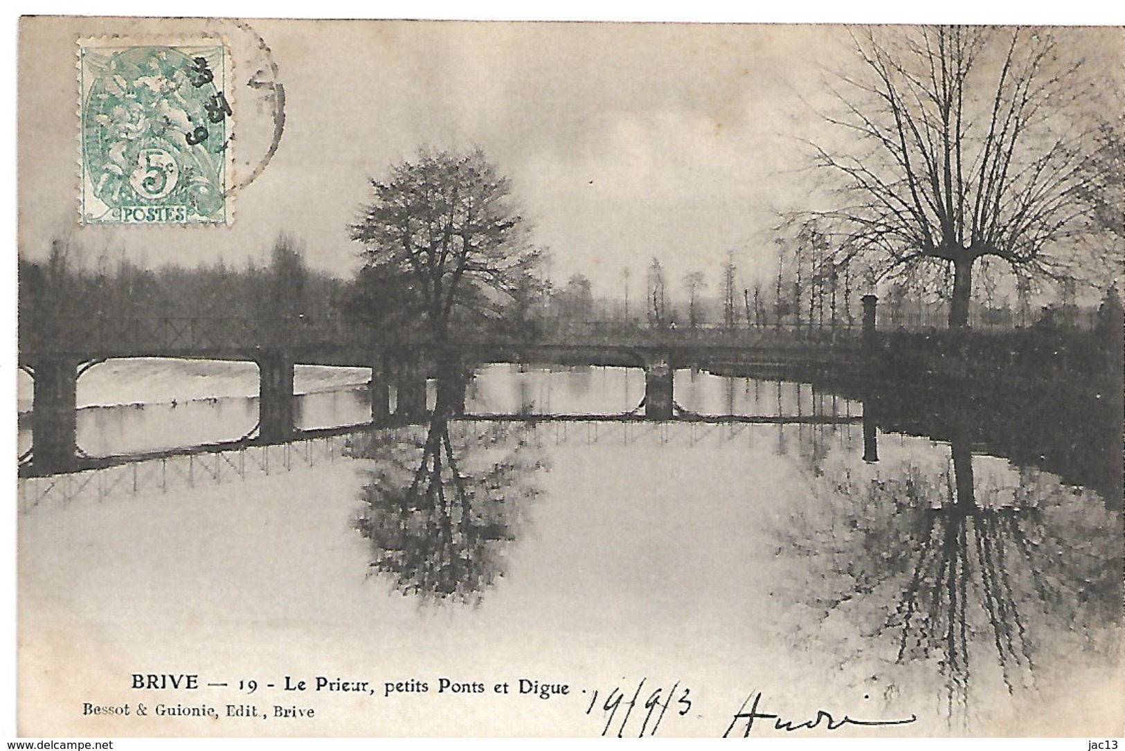 L170A_199 - Brive - 19 Le Prieur, Petits Ponts Et Digue - Carte Précurseur - Brive La Gaillarde