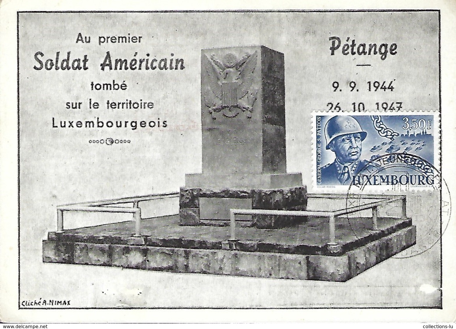 Luxembourg  -  Pétange  -  Au Premier Soldat Américain Tombé Sur Le Territoire Luxembourgeois - Autres & Non Classés