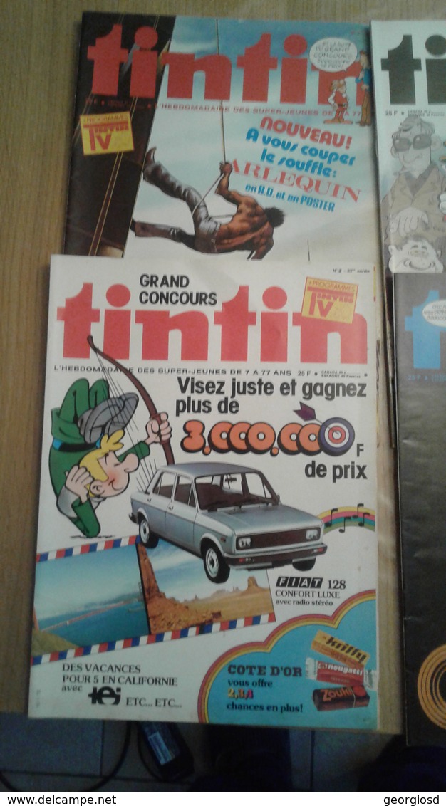 Journal Tintin : 4 Exemplaires, No 2,3,4 & 5 - 33ème Année (1978) Avec Poster à Assembler Dupont 77 - Kuifje