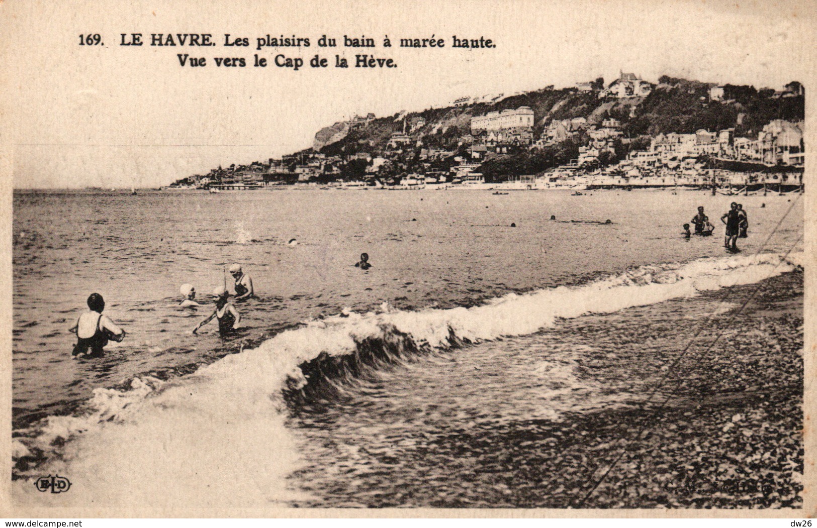 Le Havre - Les Plaisirs Du Bain à Marée Basse, Vue Vers Le Cap De La Hêve - Carte E.L.D. N° 169 - Cap De La Hève