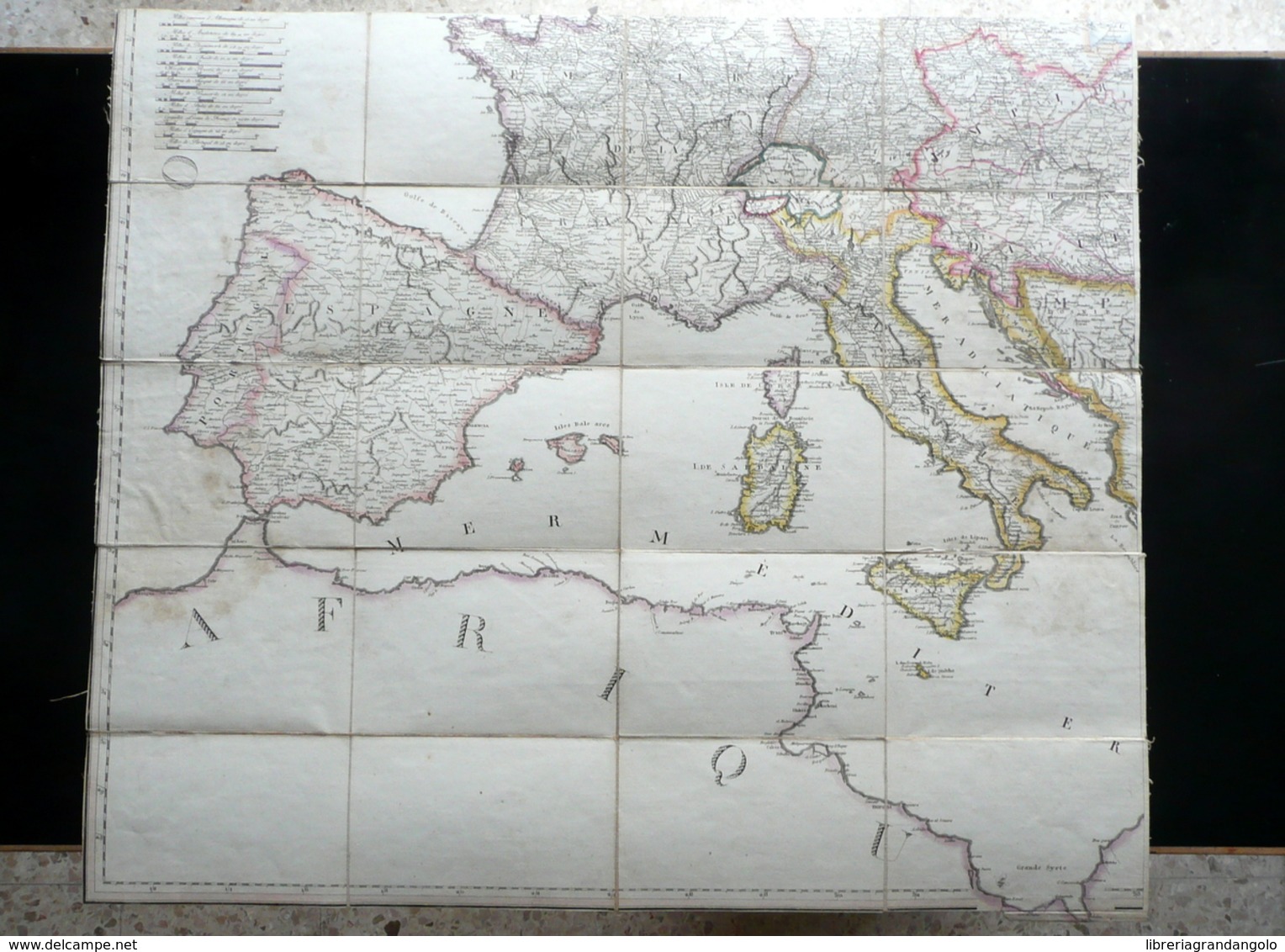 Carta Geografica Primo Impero Francese Napoleone Primo '800 Francia Italia - Altri & Non Classificati