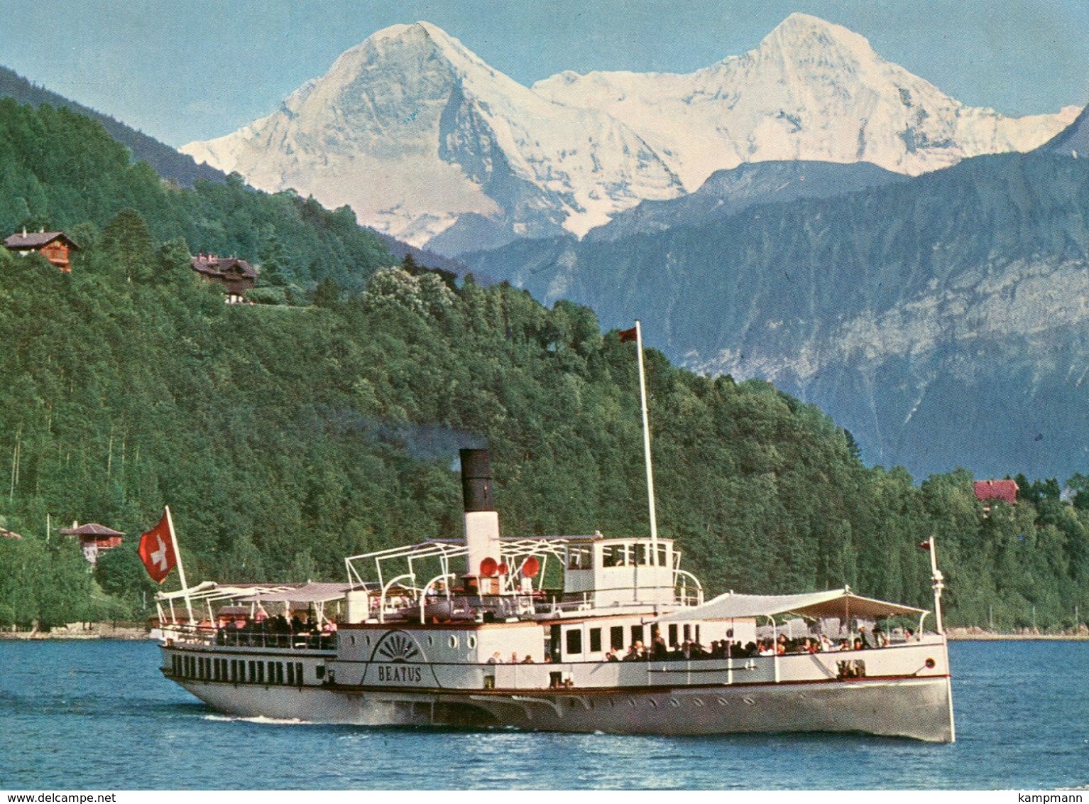 Dampfer "Beatus" Auf Dem Thuner See, Ungelaufen - Paquebots